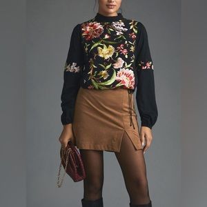 New! Anthropologie Tiny Embroidered Floral Knit Blouse size XS